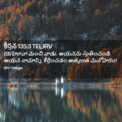 Picture 02 - కీర్తన 135:3 TELIRV - యెహోవా మంచి వాడు. - Bible Verse Picture