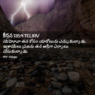 Picture 02 - కీర్తన 135:4 TELIRV - యెహోవా తన కోసం - Bible Verse Picture