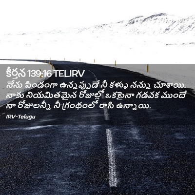 Picture 02 - కీర్తన 139:16 TELIRV - నేను పిండంగా - Bible Verse Picture
