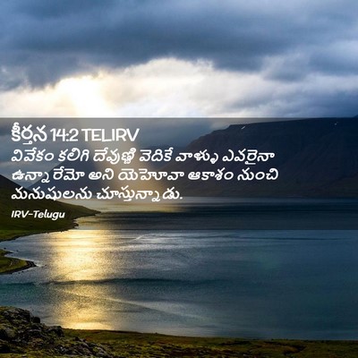 Picture 02 - కీర్తన 14:2 TELIRV - వివేకం కలిగి - Bible Verse Picture