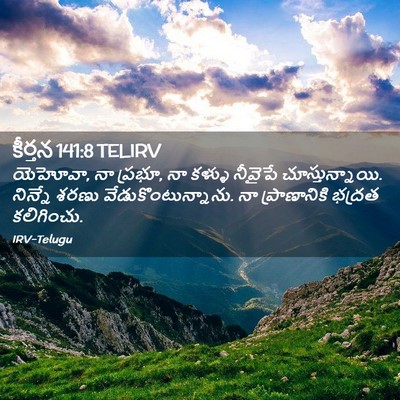 Picture 02 - కీర్తన 141:8 TELIRV - యెహోవా, నా ప్రభూ, - Bible Verse Picture