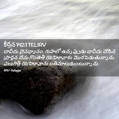 Picture 02 - కీర్తన 142:1 TELIRV - దావీదు దైవధ్యానం. - Bible Verse Picture
