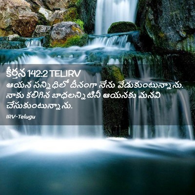 Picture 02 - కీర్తన 142:2 TELIRV - ఆయన సన్నిధిలో - Bible Verse Picture