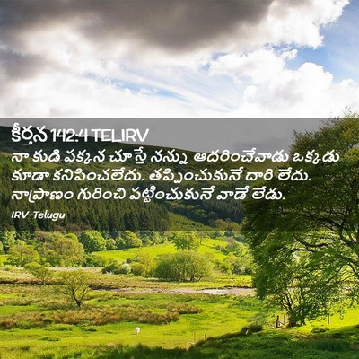 Picture 02 - కీర్తన 142:4 TELIRV - నా కుడి పక్కన - Bible Verse Picture
