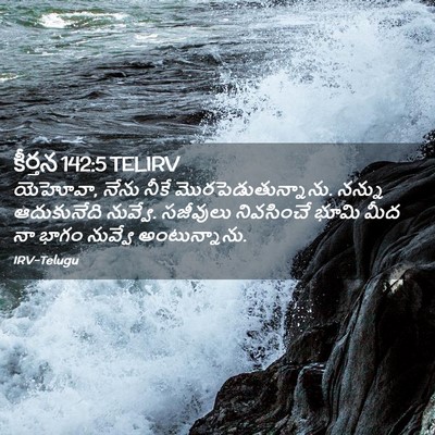 Picture 02 - కీర్తన 142:5 TELIRV - యెహోవా, నేను నీకే - Bible Verse Picture