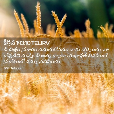 Picture 02 - కీర్తన 143:10 TELIRV - నీ చిత్తం ప్రకారం - Bible Verse Picture