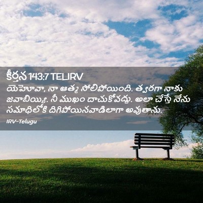 Picture 02 - కీర్తన 143:7 TELIRV - యెహోవా, నా ఆత్మ - Bible Verse Picture