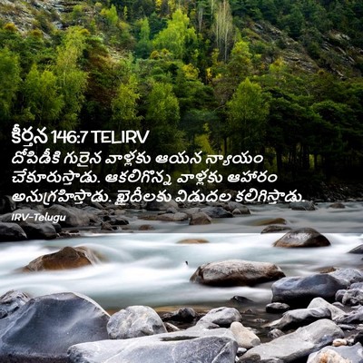 Picture 02 - కీర్తన 146:7 TELIRV - దోపిడీకి గురైన - Bible Verse Picture