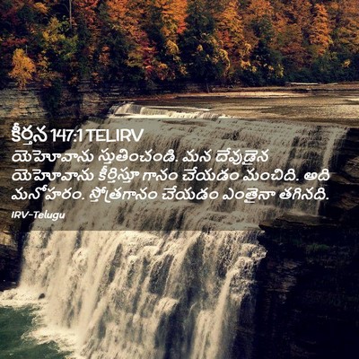 Picture 02 - కీర్తన 147:1 TELIRV - యెహోవాను - Bible Verse Picture
