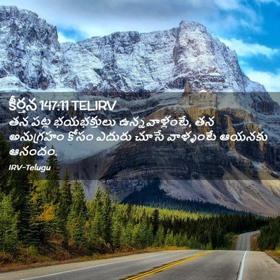 Picture 02 - కీర్తన 147:11 TELIRV - తన పట్ల భయభక్తులు - Bible Verse Picture