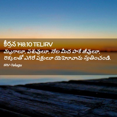 Picture 02 - కీర్తన 148:10 TELIRV - మృగాలూ, పశువులూ, - Bible Verse Picture