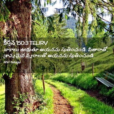 Picture 02 - కీర్తన 150:3 TELIRV - బాకాలు ఊదుతూ - Bible Verse Picture