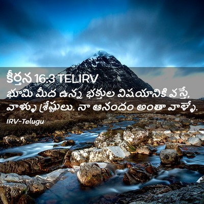 Picture 02 - కీర్తన 16:3 TELIRV - భూమి మీద ఉన్న - Bible Verse Picture