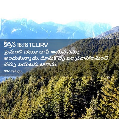 Picture 02 - కీర్తన 18:16 TELIRV - పైనుంచి చెయ్యి - Bible Verse Picture