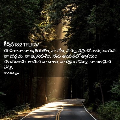 Picture 02 - కీర్తన 18:2 TELIRV - యెహోవా నా - Bible Verse Picture