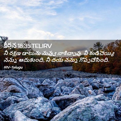 Picture 02 - కీర్తన 18:35 TELIRV - నీ రక్షణ డాలును - Bible Verse Picture