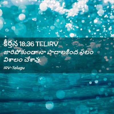 Picture 02 - కీర్తన 18:36 TELIRV - జారిపోకుండా నా - Bible Verse Picture