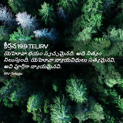 Picture 02 - కీర్తన 19:9 TELIRV - యెహోవా భయం - Bible Verse Picture