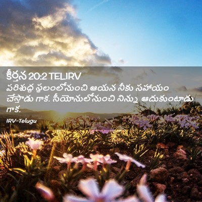 Picture 02 - కీర్తన 20:2 TELIRV - పరిశుద్ధ - Bible Verse Picture
