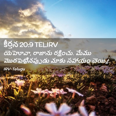 Picture 02 - కీర్తన 20:9 TELIRV - యెహోవా, రాజును - Bible Verse Picture