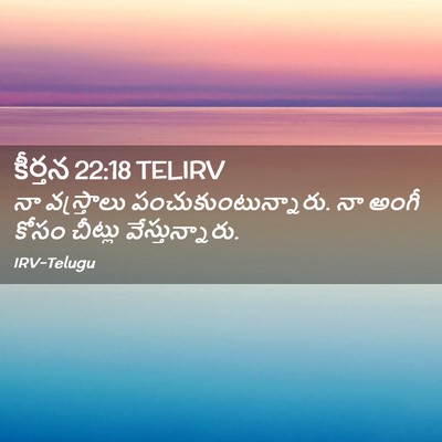 Picture 02 - కీర్తన 22:18 TELIRV - నా వస్త్రాలు - Bible Verse Picture