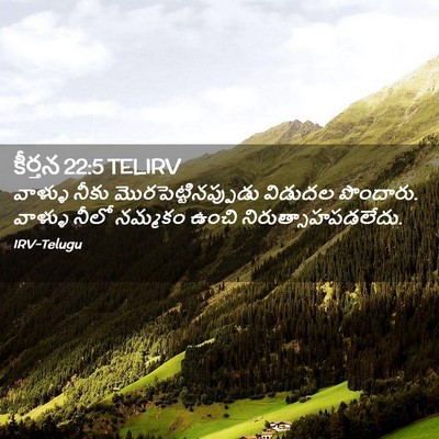 Picture 02 - కీర్తన 22:5 TELIRV - వాళ్ళు నీకు - Bible Verse Picture
