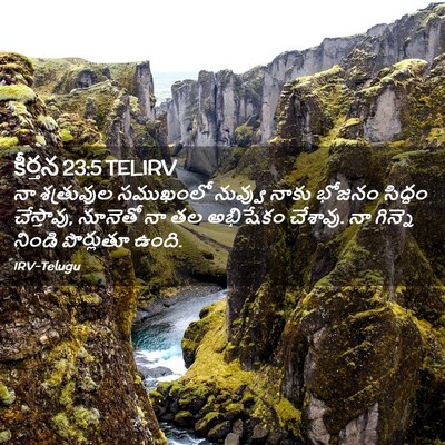 Picture 02 - కీర్తన 23:5 TELIRV - నా శత్రువుల - Bible Verse Picture
