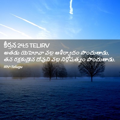 Picture 02 - కీర్తన 24:5 TELIRV - అతడు యెహోవా వల్ల - Bible Verse Picture