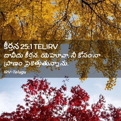 Picture 02 - కీర్తన 25:1 TELIRV - దావీదు కీర్తన. - Bible Verse Picture
