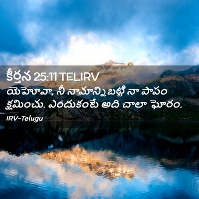 Picture 02 - కీర్తన 25:11 TELIRV - యెహోవా, నీ - Bible Verse Picture