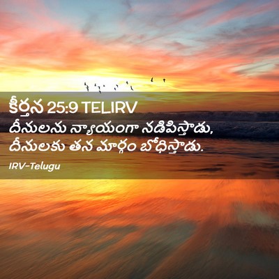Picture 02 - కీర్తన 25:9 TELIRV - దీనులను న్యాయంగా - Bible Verse Picture