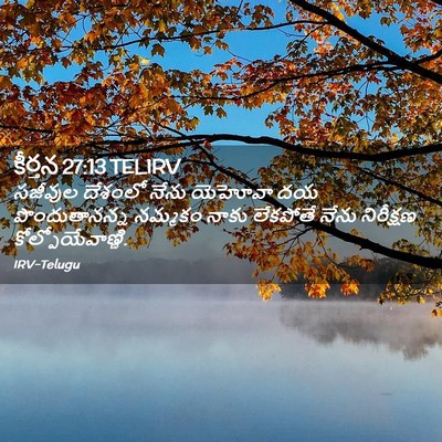Picture 02 - కీర్తన 27:13 TELIRV - సజీవుల దేశంలో - Bible Verse Picture
