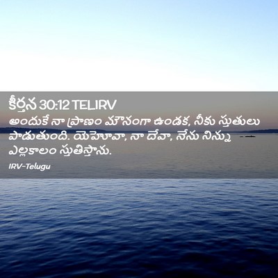 Picture 02 - కీర్తన 30:12 TELIRV - అందుకే నా ప్రాణం - Bible Verse Picture