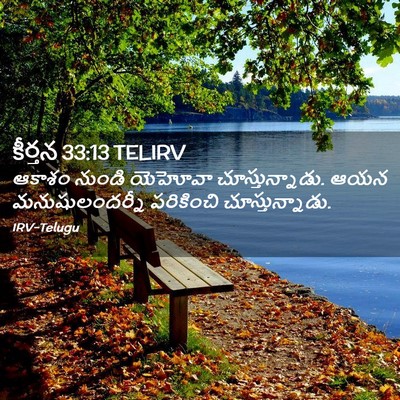 Picture 02 - కీర్తన 33:13 TELIRV - ఆకాశం నుండి - Bible Verse Picture