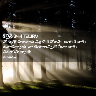 Picture 02 - కీర్తన 34:4 TELIRV - నేను యెహోవాకు - Bible Verse Picture