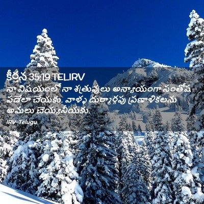 Picture 02 - కీర్తన 35:19 TELIRV - నా విషయంలో నా - Bible Verse Picture