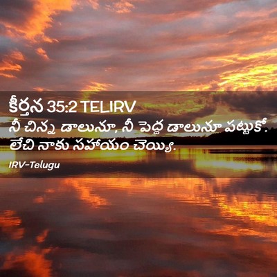 Picture 02 - కీర్తన 35:2 TELIRV - నీ చిన్న డాలునూ, నీ - Bible Verse Picture