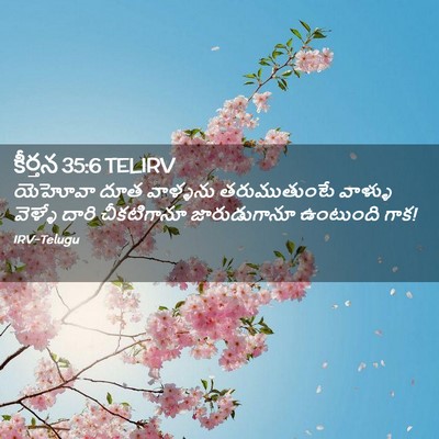 Picture 02 - కీర్తన 35:6 TELIRV - యెహోవా దూత - Bible Verse Picture