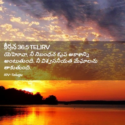 Picture 02 - కీర్తన 36:5 TELIRV - యెహోవా, నీ నిబంధన - Bible Verse Picture