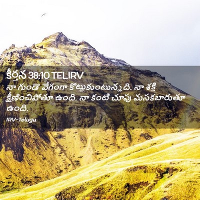 Picture 02 - కీర్తన 38:10 TELIRV - నా గుండె వేగంగా - Bible Verse Picture