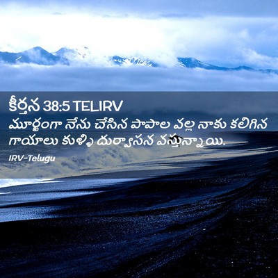 Picture 02 - కీర్తన 38:5 TELIRV - మూర్ఖంగా నేను - Bible Verse Picture