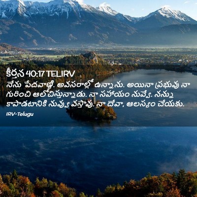 Picture 02 - కీర్తన 40:17 TELIRV - నేను పేదవాణ్ణి. - Bible Verse Picture