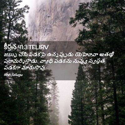Picture 02 - కీర్తన 41:3 TELIRV - జబ్బు చేసి పడకపై - Bible Verse Picture