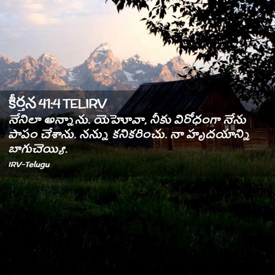 Picture 02 - కీర్తన 41:4 TELIRV - నేనిలా అన్నాను. - Bible Verse Picture