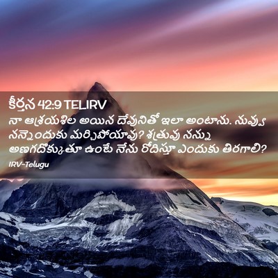 Picture 02 - కీర్తన 42:9 TELIRV - నా ఆశ్రయశిల అయిన - Bible Verse Picture