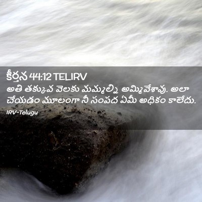 Picture 02 - కీర్తన 44:12 TELIRV - అతి తక్కువ వెలకు - Bible Verse Picture