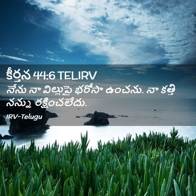 Picture 02 - కీర్తన 44:6 TELIRV - నేను నా విల్లుపై - Bible Verse Picture