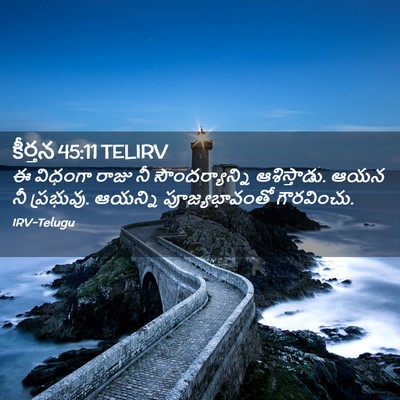 Picture 02 - కీర్తన 45:11 TELIRV - ఈ విధంగా రాజు నీ - Bible Verse Picture