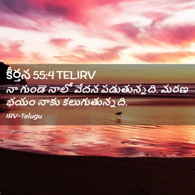 Picture 02 - కీర్తన 55:4 TELIRV - నా గుండె నాలో వేదన - Bible Verse Picture