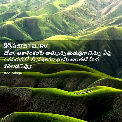 Picture 02 - కీర్తన 57:5 TELIRV - దేవా, ఆకాశంకంటే - Bible Verse Picture